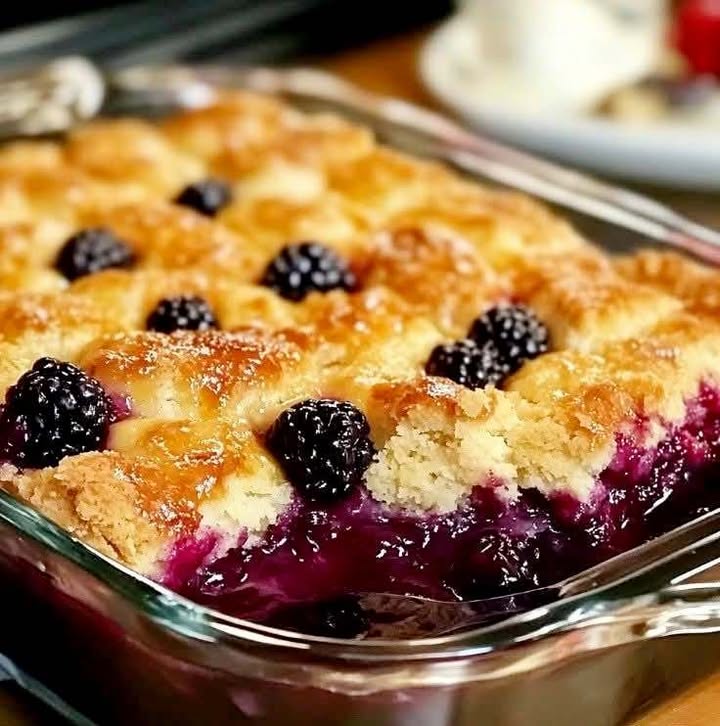 Warm Sweet Blackberry Cobbler