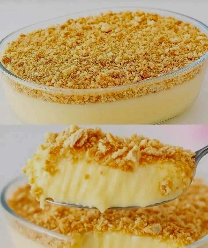 No Bake  Vanilla Biscuit Pudding