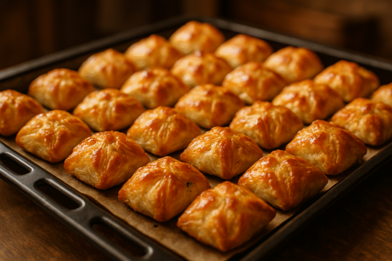 A batch of freshly baked hard crust bread rolls cooling on a wire rack in a cozy kitchen setting.