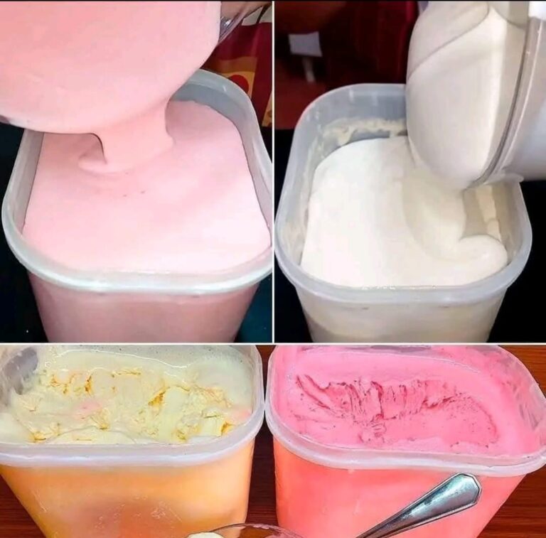 Homemade Strawberry & Vanilla Ice Cream
