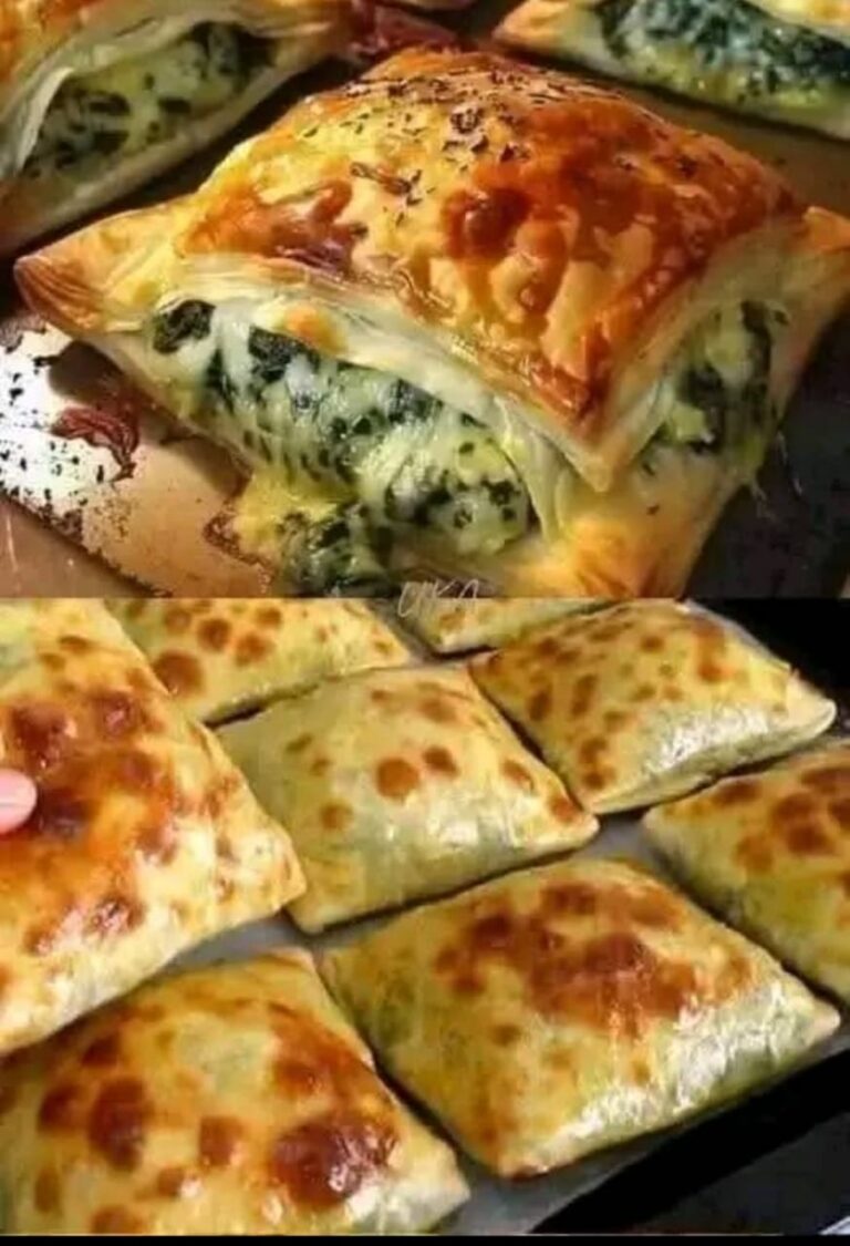 Spinach and Cheese Puff Pastry Parcels