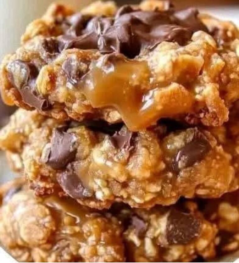 Caramel Chocolate Chip Oatmeal Cookies