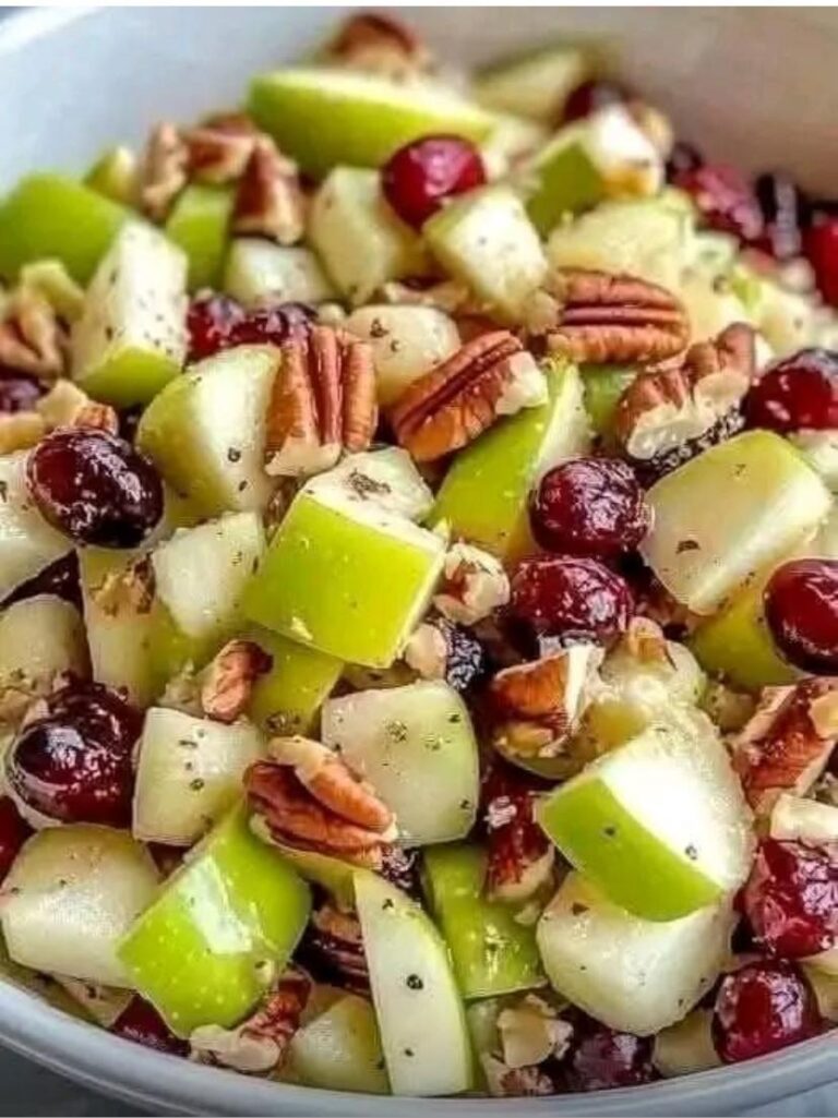 Fresh & Crunchy Green Apple Pecan Salad with Cranberries