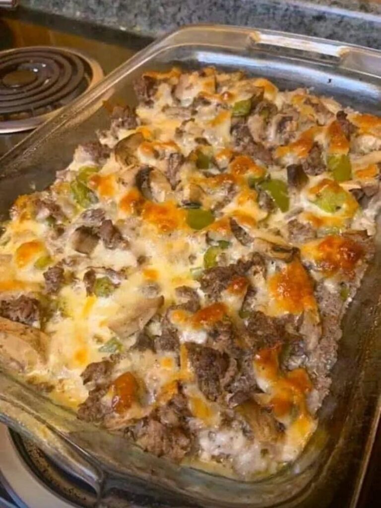 Philly Cheesesteak Casserole